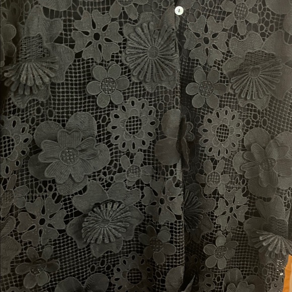 Elegant Black Lace Midi Dress - Picture 4 of 4